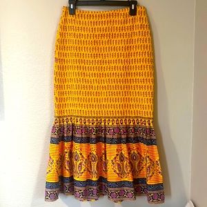 J. Crew Skirt Maxi Tulip ruched gypsy skirt sz 8